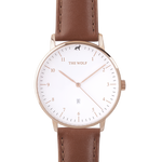 tan leather watch band