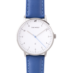 blue leather watch band